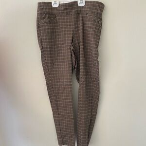 Women’s Brown Checkered Pants